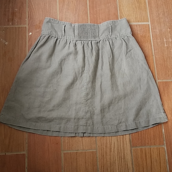 Workshop Tan Linen Skirt, Sz. 14 - Picture 7 of 7